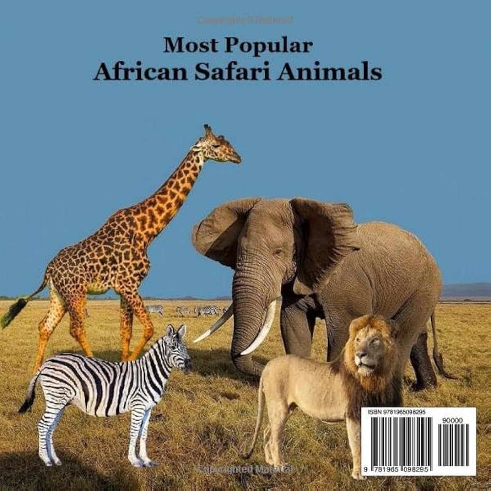 Most Popular African Safari Animals Kids Book: Great Book